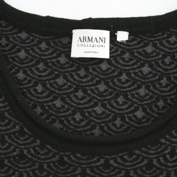 ARMANI COLLEZIONI Wool Scalloped/Scales Sleeveless Tank Sweater - Picture 7 of 7